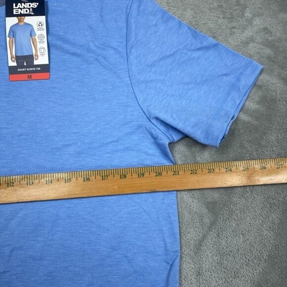 Lands End Mens Classic Fit Short Sleeve Tee Blue M a0106 - Picture 7 of 9